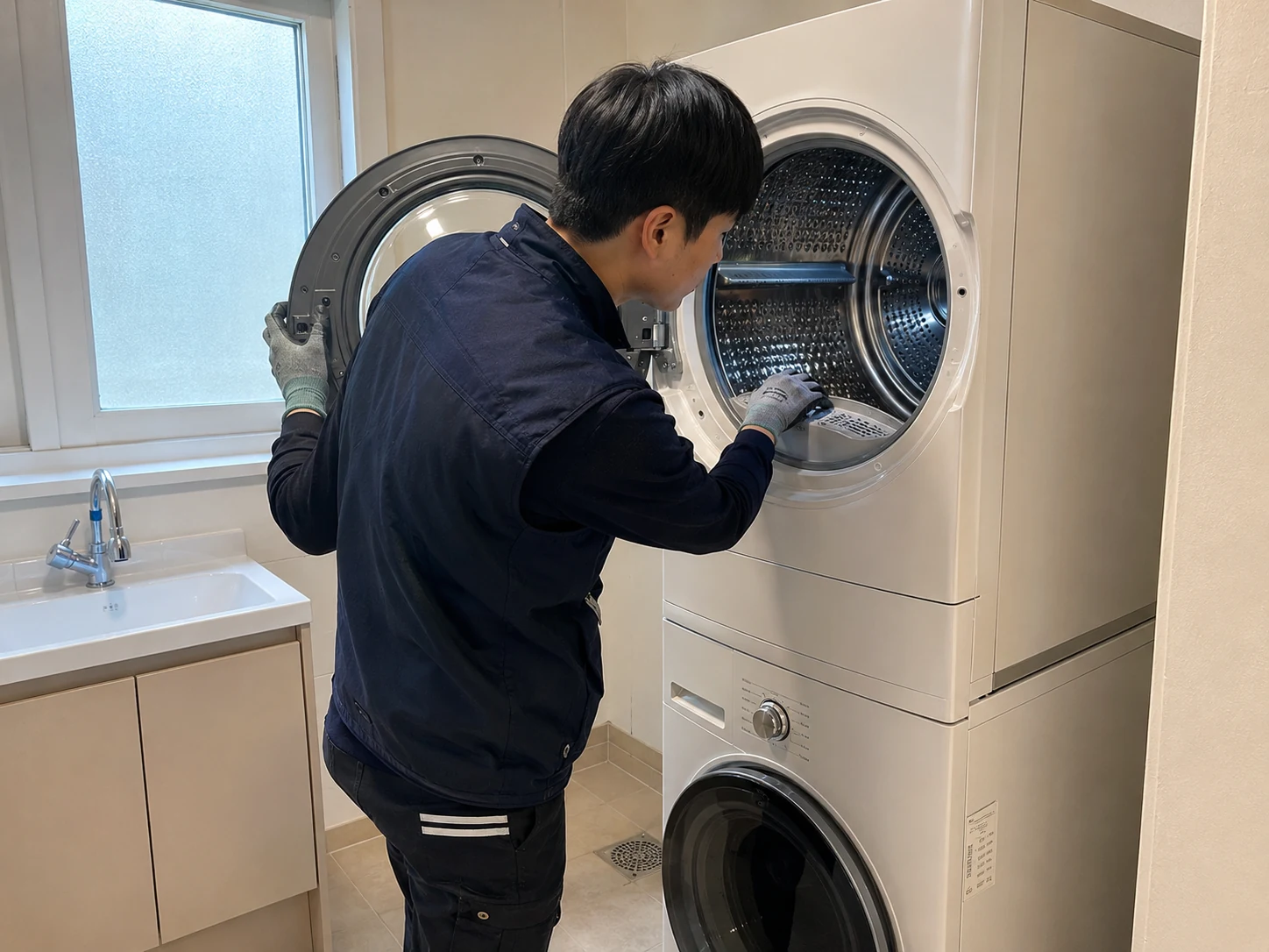 건조가전 세척 준비 상태